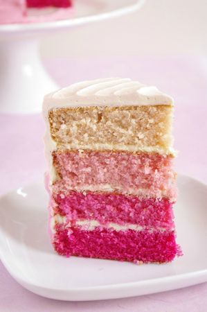 Dégradé de couleurs du pink ombre cake