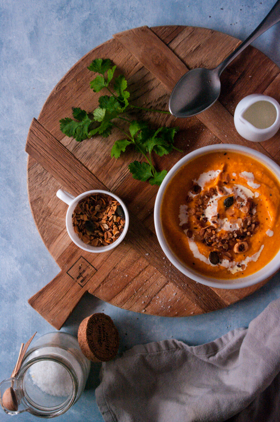Une recette simple et colorée de soupe carotte patate douce